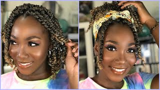 HOW TO Individual Crochet Illusion for Short Passion Twist‼️ft Flotig Hair  Jodi The Island Girl [upl. by Queen]