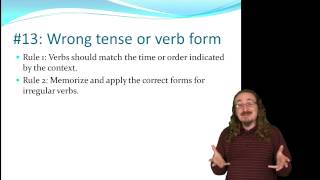 Lecture 33 The 20 Most Common Grammar and Mechanical Errors [upl. by Kcyred]