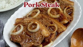 Pork Bistek  Filipinostyle Pork Steak [upl. by Aissatan]