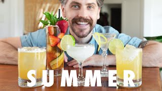 5 Summer Cocktails in 5 minutes  quick easy refreshing [upl. by Norahs]