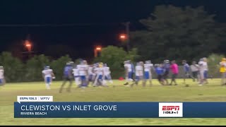 Brawl cuts Clewiston Inlet Grove football game short [upl. by Slin]