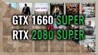 GTX 1660 SUPER vs RTX 2080 Super Benchmarks  59 tests [upl. by Infield109]