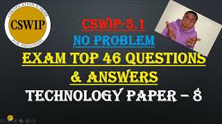 CSWIP 31Exam Top 46 QampA Technology Paper 8 [upl. by Shreve501]