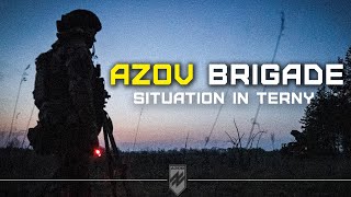 AZOV BRIGADE DRONES REPELLING RUSSIAN ASSAULTS ENEMY LOSSES SITUATION IN TERNY [upl. by Brebner8]