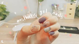 trying korean gel nail stickers  ohora  goblin moon 🌙 [upl. by Tema]