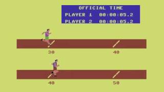 C64 Game  100 Meter Dash [upl. by Ainnet]