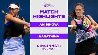 Amanda Anisimova vs Daria Kasatkina  2022 Cincinnati Round 1  WTA Match Highlights [upl. by Nerty842]