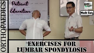 Best Exercises for Lumbar Spondylosis  Prof Dr Bikram Prasad Shrestha  DIP Medical Videos [upl. by Walsh173]