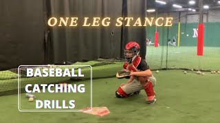 Baseball Catching Drills and techniques using the One knee stance [upl. by Quirk]