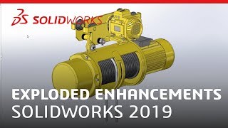 Exploded Enhancements  SOLIDWORKS 2019 [upl. by Atinek225]