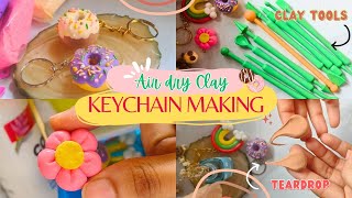 How i make Air Dry Clay keychain  Air dry Clay keychain making  Home airdryclay airdryclayideas [upl. by Are]