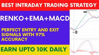 Renko Trading Strategy For Intraday  Best Intraday Trading Strategy Hindi  Renko  EMA  MACD [upl. by Llekcir]