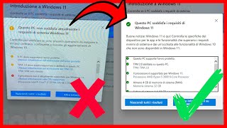 Questo PC non soddisfa i requisiti di sistema Windows 11  ABILITARE TPM 20 E STATO AVVIO PROTETTO [upl. by Fong32]