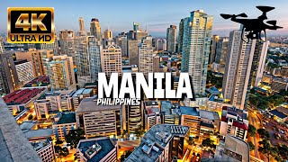 Manila Philippines In 4K By Drone  Amazing View Of Manila Philippines [upl. by Cyndy]