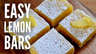 Easy LEMON bars The BEST 6 ingredient lemon bars [upl. by Itsa]