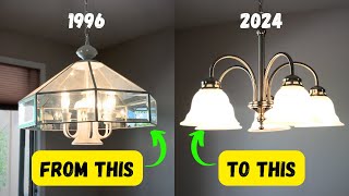 How to Replace and Old Chandelier With a Modern Light Fixture [upl. by Dygert]