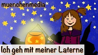 Ich geh mit meiner Laterne  Laternenlieder  Kinderlieder deutsch  Sankt Martin Lied [upl. by Riti]