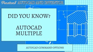 Did You Know  AutoCAD Multiple [upl. by Ailisec501]