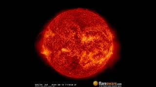 11 Sep  12 Sep 24 Hour Solar Activity Earth Facing Solar Storm Sunspot Solar Flare CME [upl. by Htebsil]