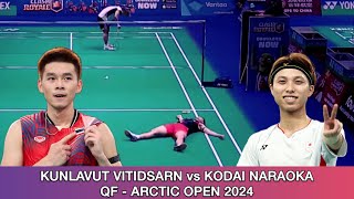 Kunlavut Vitidsarn vs Kodai Naraoka  Badminton Arctic Open 2024 [upl. by Litman]