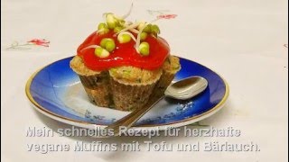 Herzhafte Vegane Muffins  Vegane Rezepte im Minibackofen mit Umluft [upl. by Carry]