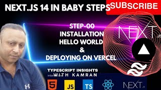 Nextjs 14 in baby steps Step 00 Hello world How to deploy your Nextjs project on Vercel [upl. by Merill]