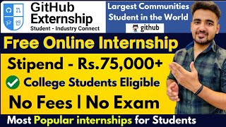 Online Internship For Students  Github Externship 2021  Paid Internship  Github Campus Interns [upl. by Eenal]