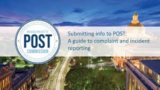 Submitting info to POST A law enforcement agency guide to complaint and incident reporting [upl. by Koehler]