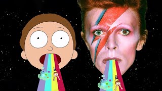 David Bowie  Goodbye Moonmen Rick and Morty tribute [upl. by Ahsienek]