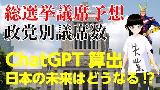 【2024年衆議院選挙 予想 】直近選挙結果を分析、ChatGPTで各党別の獲得議席を予想！自民は過半数獲得なるか？【選挙 情勢】 [upl. by Kcirrad]