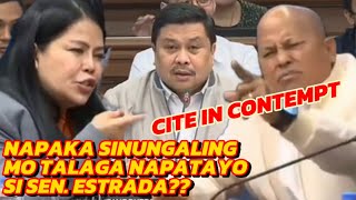 SEN JINGGOY ESTRADA SINUNGALING KA TALAGA NAPATAYO SA SENATE HEARING KAGULAT [upl. by Toy293]