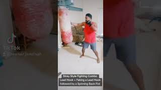 Faking a Lead Hook into a Spinning Back Fist combatsport martialarts mma mmatraining fighting [upl. by Corissa]