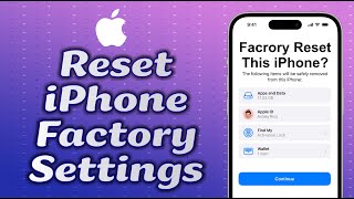 How to Completely Erase iPhone Content and Settings Before Selling Factory Reset iPhone [upl. by Keifer]