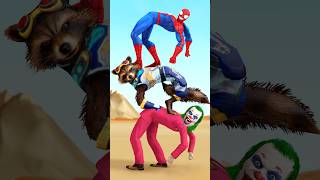 Who is Stronger Spiderman vs Joker rocket raccoon Thor gta spiderman funnyvideo homemaranha [upl. by Leima]