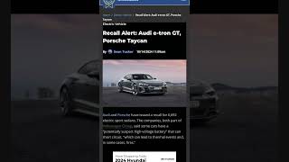 Recall Alert Audi etron GT Porsche Taycan DreamTrackAI Down town [upl. by Farr469]