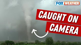 Violent Tornado Spotted In Iowa May Have Struck Homes [upl. by Odnumyer]