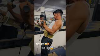 Heavy weight biceps 💪🥵😱70kg curl armwrestling practice shorts trendingshorts youtubeshorts [upl. by Stoecker263]