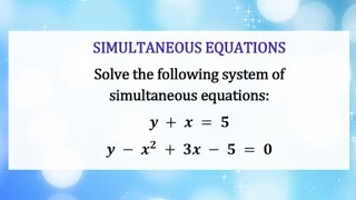 How to work out simultaneous equations Substitution method basicalgebra grade12algebra maths [upl. by Jaqitsch]