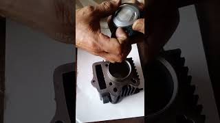 how to install rings in piston and cylinder bore shorts mushtaqautoservice [upl. by Abbye732]