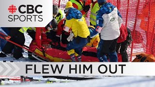 American alpine skier Tommy Ford airlifted after heavy crash in Adelboden  CBC Sports [upl. by Atil]