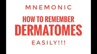 How to remember Dermatomes easily [upl. by Remo73]