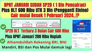 ALHAMDULILLAH BPNT JANUARI RESMI SP2D plus BLT 600 RIBU SUDAH INSTRUKSI MASUK REKENING KPM [upl. by Nauwaj]