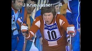 Hans Kniewasser 2 Platz Kitzbühel FIS Alpine Ski World Cup Slalom 1974 1st Hansi Hinterseer [upl. by Allak662]