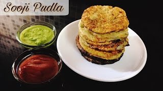 Savoury Semolina Pancakes Recipe  सूजी पड्ला रेसिपी  Sooji Pudla Recipe [upl. by Eckmann]