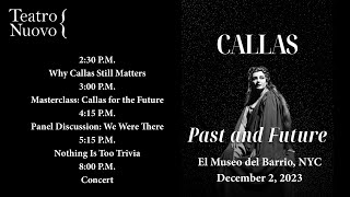 Teatro Nuovo presents CALLAS Past and Future  1 Precision and Delicacy [upl. by Atiuqiram541]