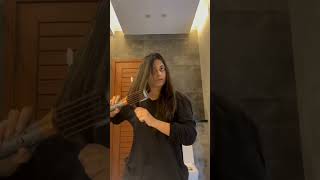 Taming frizz with Dyson AirwrapQuick Demo dysonairwrap hairstraightening sleekhair beautytips [upl. by Aitak329]