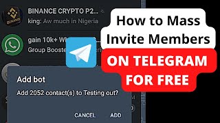 How to Mass Invite Members on Telegram For FREE [upl. by Nelyk736]