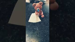 Teddy bear 🧸sugar fondant and design [upl. by Dannye]