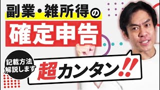 副業の確定申告は超簡単！申告書記載方法について解説します。【税制改正で2022年度分申告からは収支内訳書の提出が必須となる！？】 [upl. by Dunning878]