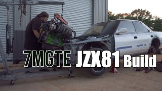 Prepping and Installing the built 7MGTE  JZX81 Build [upl. by Hctim103]